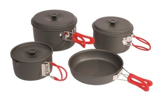 GARNKI TURYSTYCZNE ALUCITE, ZESTAW 4 CZ, ALUMINIUM ANODYZOWANE, ETUI