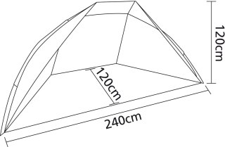 NAMIOT PLAŻOWY OMBRA, PARAWAN, OSŁONA PRZED SŁOŃCEM, WIATREM, 240X120CM