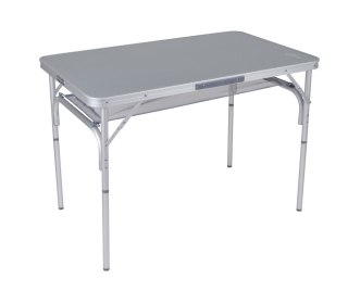STOLIK KEMPINGOWY ALUMINIO 100X60 CM, STÓŁ, SKŁADANY, LOFT, Z PÓŁKĄ