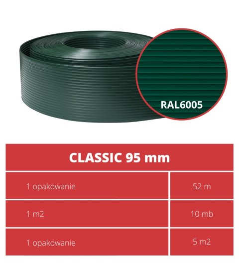 Taśma ogrodzeniowa 52mb Thermoplast CLASSIC LINE 9,5cm ZIELONA Taśma ogrodzeniowa 52mb Thermoplast CLASSIC LINE 9,5cm ZIELONA