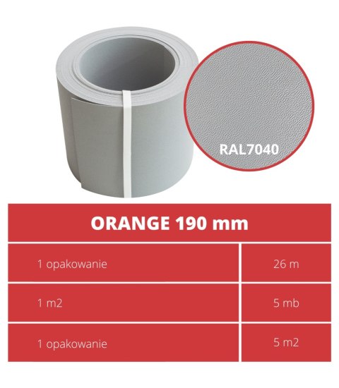 Taśma ogrodzeniowa ROLKA 26mb ORANGE 19cm PROTECTO SZARA Taśma ogrodzeniowa ROLKA 26mb ORANGE 19cm PROTECTO SZARA
