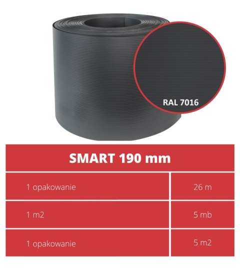 Taśma ogrodzeniowa ROLKA 26mb SMART 19cm PROTECTO GRAFIT Taśma ogrodzeniowa ROLKA 26mb SMART 19cm PROTECTO GRAFIT