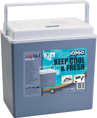 LODÓWKA SAMOCHODOWA TURYSTYCZNA 24L 12V 230V FRIGUS, PRZENOŚNA, KEMPING