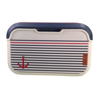 LODÓWKA TURYSTYCZNA AZURA, LUNCHBOX 5L, TERMICZNA, WZÓR MARYNARSKI, SZKOŁA
