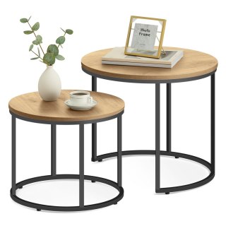 STOLIK KAWOWY LUXIA, ŁAWA, DĄB, LOFT, CZARNY, DO SALONU, Z PÓŁKĄ, STÓŁ