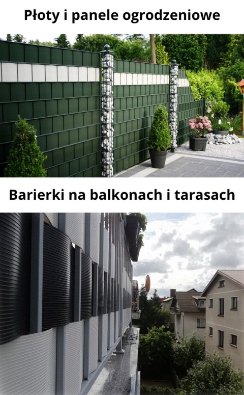 Taśma ogrodzeniowa PASKI 6 x 2,55mb CLASSIC 19cm PROTECTO ZIELONA + 12 klipsów GRATIS Taśma ogrodzeniowa PASKI 6 x 2,55mb CLASSIC 19cm PROTECTO ZIELONA + 12 klipsów GRATIS