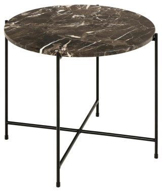 ELEGANCKI STOLIK KAWOWY GLAMOUR, MARMUROWY BLAT, METALOWE NOGI, DO SALONU