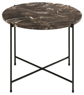 ELEGANCKI STOLIK KAWOWY GLAMOUR, MARMUROWY BLAT, METALOWE NOGI, DO SALONU