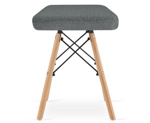 Taboret WERK - szary materiał / nogi naturalne x 1 Taboret WERK - szary materiał / nogi naturalne x 1