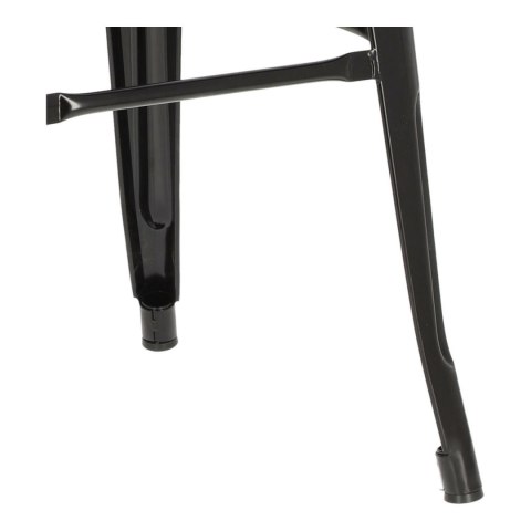 CZARNY METALOWY HOKER ARTPRO LOFT Z OPARCIEM, STOŁEK BAROWY DO KUCHNI 66 CM CZARNY METALOWY HOKER ARTPRO LOFT Z OPARCIEM, STOŁEK BAROWY DO KUCHNI 66 CM