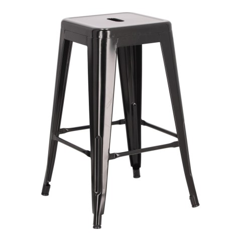 CZARNY METALOWY HOKER LOFT ARTPRO, STOŁEK BAROWY, DO KUCHNI, 66 CM CZARNY METALOWY HOKER LOFT ARTPRO, STOŁEK BAROWY, DO KUCHNI, 66 CM