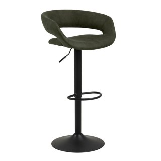 NOWOCZESNY CIEMNY ZIELONY HOKER GOVERN, REGULOWANY, OBROTOWY, Z OPARCIEM