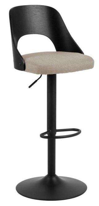 HOKER VANTOR, KRZESŁO BAROWE, REGULOWANY, DĄB, BEŻOWY, LOFT, METAL, STOŁEK