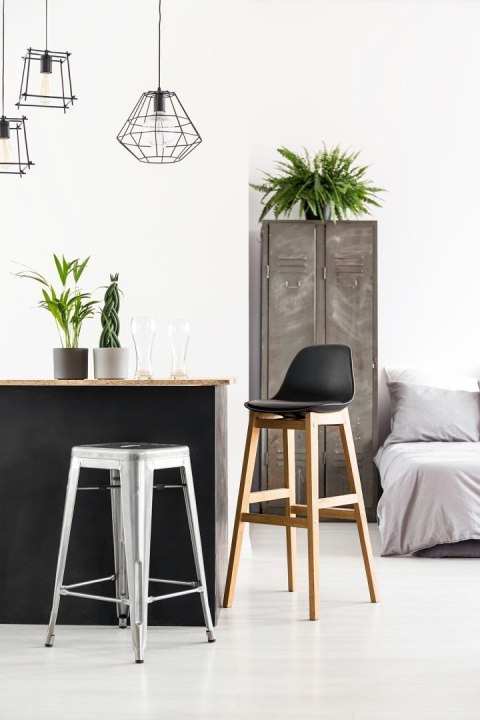 METALOWY HOKER ARTPRO LOFT, INDUSTRIALNY STOŁEK BAROWY, DO KUCHNI, 66 CM METALOWY HOKER ARTPRO LOFT, INDUSTRIALNY STOŁEK BAROWY, DO KUCHNI, 66 CM