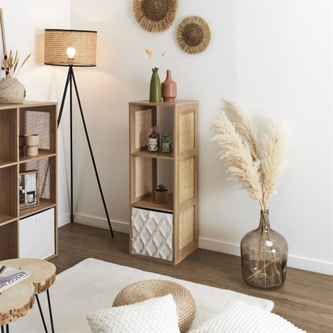 RATTANOWY REGAŁ MAROKO, BOHO, PLECIONKA, 3 PÓŁKI, DO POKOJU, 100 CM RATTANOWY REGAŁ MAROKO, BOHO, PLECIONKA, 3 PÓŁKI, DO POKOJU, 100 CM