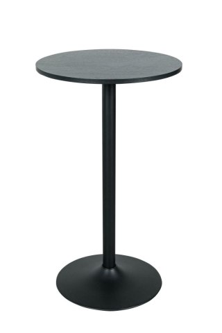 STÓŁ BAROWY MODUS, CZARNY, OKRĄGŁY 60 CM, WYSOKI 104 CM, METALOWY, LOFT