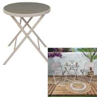 STOLIK KAWOWY OKRĄGŁY PORTICO, 60 CM, LOFT, CZARNY, STÓŁ, ROZKŁADANA LAWA