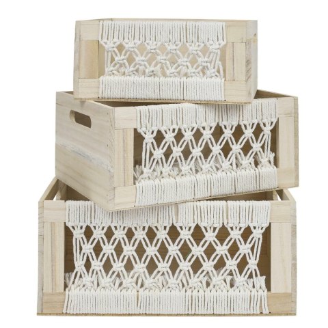 Zestaw 3 pudełek Gigogne boho plecione Zestaw 3 pudełek Gigogne boho plecione