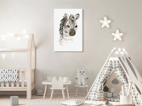 Obraz - Mała zebra (1-częściowy) pionowy Obraz - Mała zebra (1-częściowy) pionowy