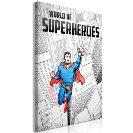Obraz - World of Superheroes (1-częściowy) pionowy