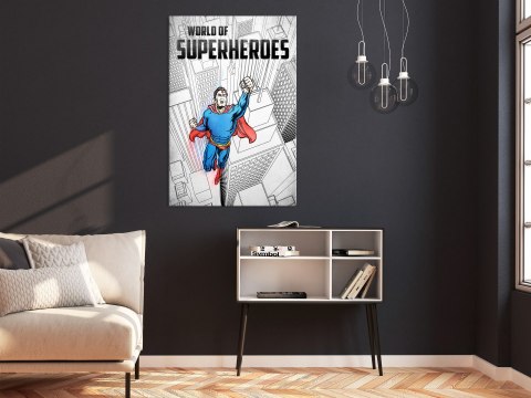 Obraz - World of Superheroes (1-częściowy) pionowy Obraz - World of Superheroes (1-częściowy) pionowy