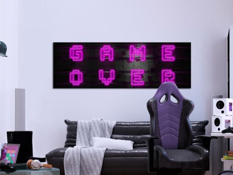 Obraz - Różowy neon (1-częściowy) wąski Obraz - Różowy neon (1-częściowy) wąski