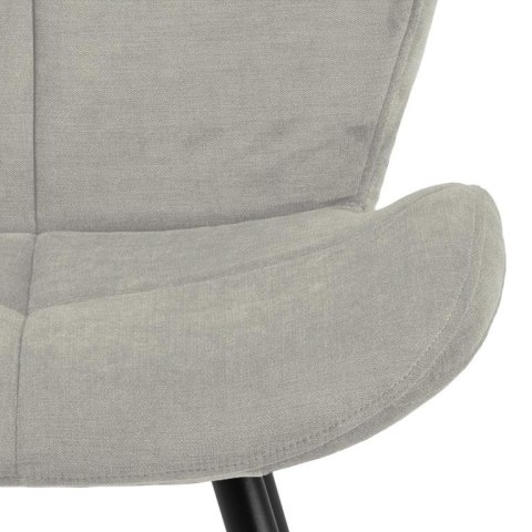 KRZESŁO TAPICEROWANE BEŻOWE VELLUM, DO SALONU, JADALNI, PIKOWANE, WELUROWE