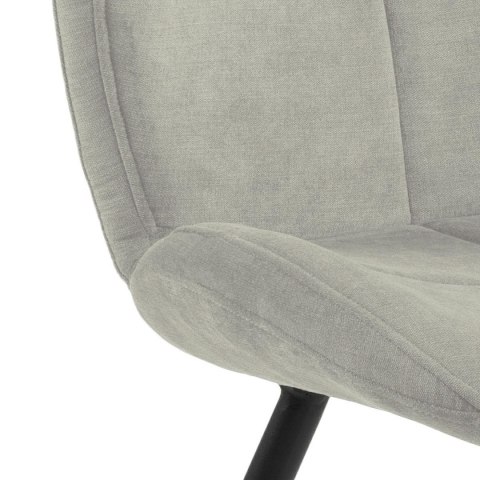 KRZESŁO TAPICEROWANE BEŻOWE VELLUM, DO SALONU, JADALNI, PIKOWANE, WELUROWE
