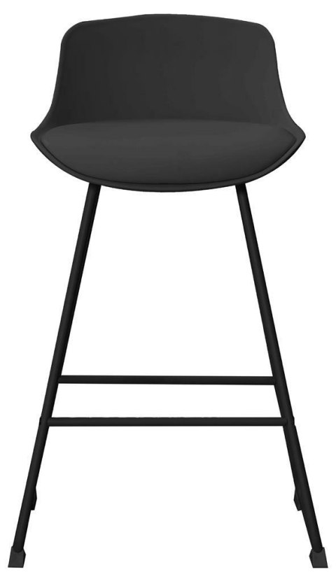 METALOWY CZARNY HOKER Z OPARCIEM TRIS, ELEGANCKI, Z PODUSZKĄ, DO KUCHNI 66 METALOWY CZARNY HOKER Z OPARCIEM TRIS, ELEGANCKI, Z PODUSZKĄ, DO KUCHNI 66