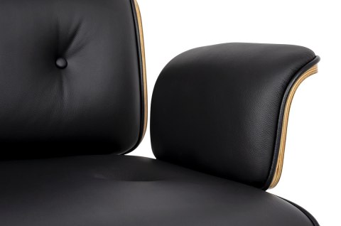 FOTEL LOUNGE BIUROWY Z PODNÓŻKIEM LOUNGE, ORZECH, CZARNA SKÓRA NATURALNA FOTEL LOUNGE BIUROWY Z PODNÓŻKIEM LOUNGE, ORZECH, CZARNA SKÓRA NATURALNA
