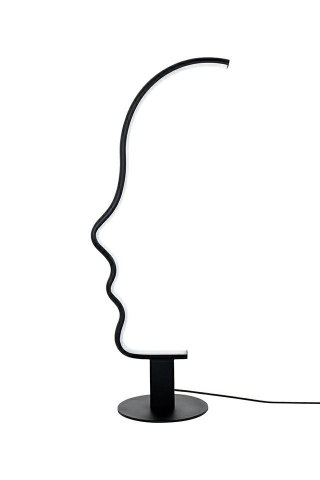 LAMPA STOŁOWA SILHOUETTE, CZARNA, LED, PROFIL TWARZY, DESIGNERSKA, SALON