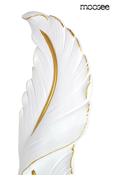 KINKIET LAMPA ŚCIENNA PIUMA, PIÓRO, BIAŁO-ZŁOTA, LED, MOOSEE, DESIGN, 62 CM