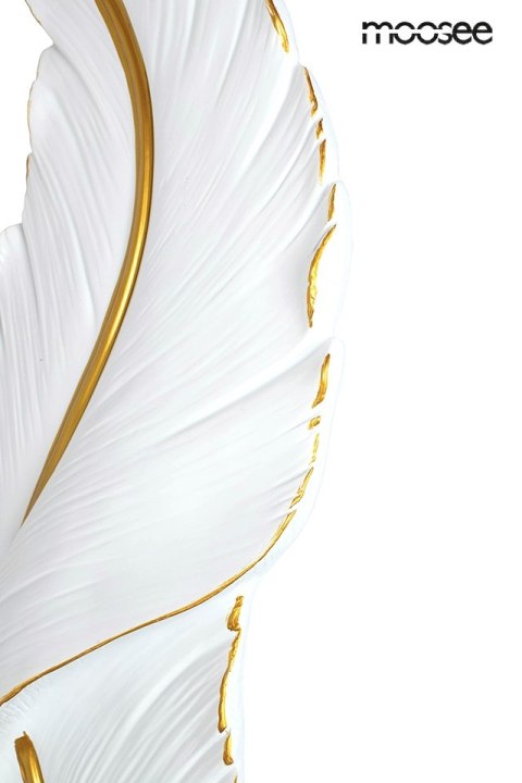 KINKIET LAMPA ŚCIENNA PIUMA, PIÓRO, BIAŁO-ZŁOTA, LED, MOOSEE, DESIGN, 62 CM