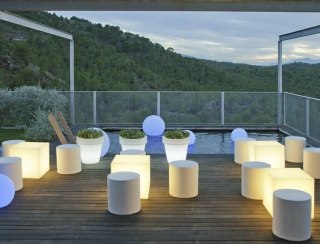 LAMPA OGRODOWA LUMINAR NEW GARDEN, SZEŚCIOKĄTNA, BIAŁA, LED, IP65, TARAS