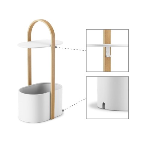 STOLIK SCANDI WOOD, Z UCHWYTEM, NOWOCZESNY, BIAŁY, Z OTWOREM NA PRZEWODY STOLIK SCANDI WOOD, Z UCHWYTEM, NOWOCZESNY, BIAŁY, Z OTWOREM NA PRZEWODY