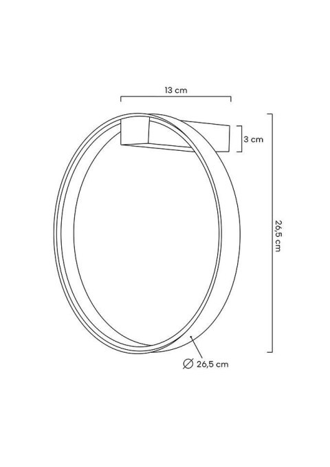 MOOSEE lampa ścienna CIRCLE WALL czarna