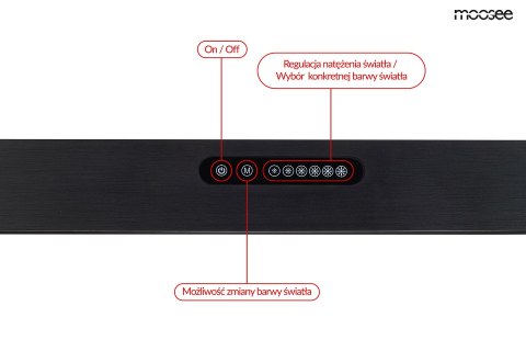 LAMPA WISZĄCA MOOSEE LUMINO, CZARNA, LED, DOTYKOWA, REGULACJA BARWY, LINER