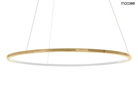 LAMPA WISZĄCA MOOSEE AURELIA 150, ZŁOTA, LED RING, KOŁO, PILOT, ŚCIEMNIALNA