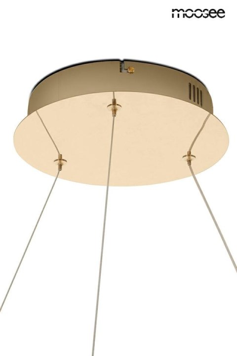 LAMPA WISZĄCA MOOSEE AURELIA 150, ZŁOTA, LED RING, KOŁO, PILOT, ŚCIEMNIALNA