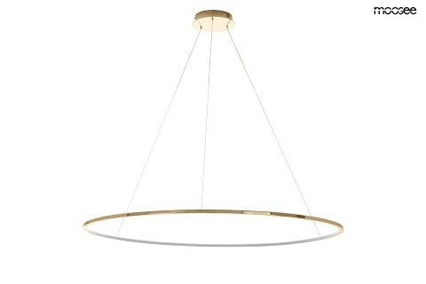 LAMPA WISZĄCA MOOSEE AURELIA 150, ZŁOTA, LED RING, KOŁO, PILOT, ŚCIEMNIALNA