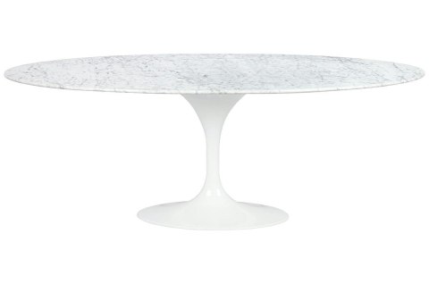STÓŁ MARMUROWY OWALNY BIANCO CARRARA 200X120, JADALNIA, SALON, LUCENTE