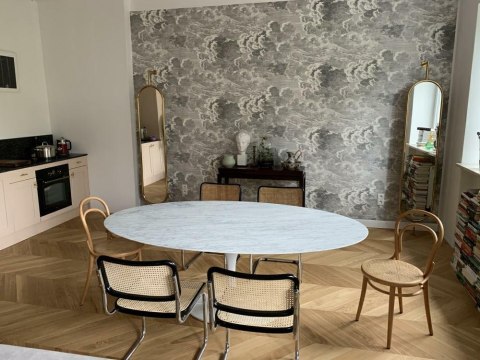 STÓŁ MARMUROWY OWALNY BIANCO CARRARA 200X120, JADALNIA, SALON, LUCENTE