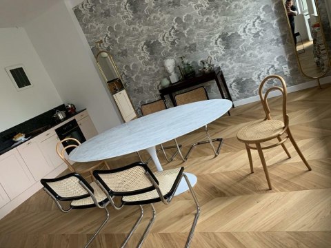 STÓŁ MARMUROWY OWALNY BIANCO CARRARA 200X120, JADALNIA, SALON, LUCENTE