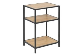 STOLIK KAWOWY LOFT DĄB CZARNY Z PÓŁKĄ, DO SALONU, ŁAWA, NOCNY, FJORDO