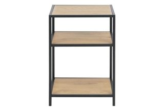 STOLIK KAWOWY LOFT DĄB CZARNY Z PÓŁKĄ, DO SALONU, ŁAWA, NOCNY, FJORDO