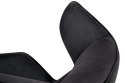 NOWOCZESNY CZARNY FOTEL OBROTOWY BLASTER, DO GABINETU, CZARNY METAL, LOFT