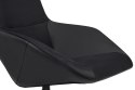 NOWOCZESNY CZARNY FOTEL OBROTOWY BLASTER, DO GABINETU, CZARNY METAL, LOFT
