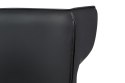 NOWOCZESNY CZARNY FOTEL OBROTOWY BLASTER, DO GABINETU, CZARNY METAL, LOFT