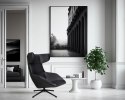 NOWOCZESNY CZARNY FOTEL OBROTOWY BLASTER, DO GABINETU, CZARNY METAL, LOFT