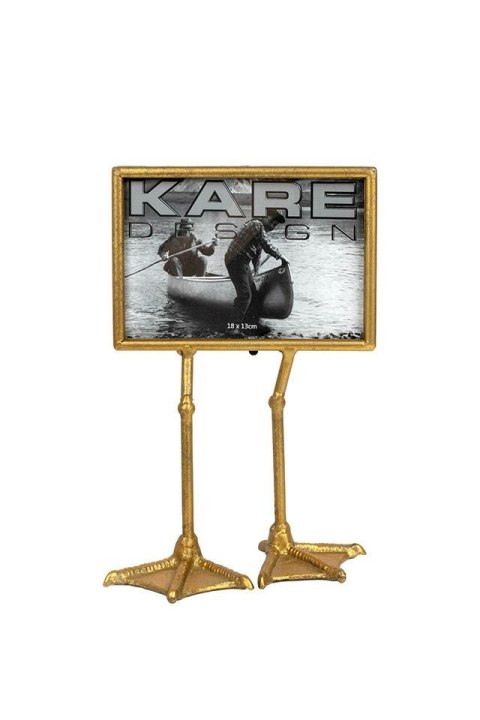 RAMKA NA ZDJĘCIA ANATRA, KARE DESIGN, ZŁOTA, KACZE NOGI, POZIOMA, SZKLANA